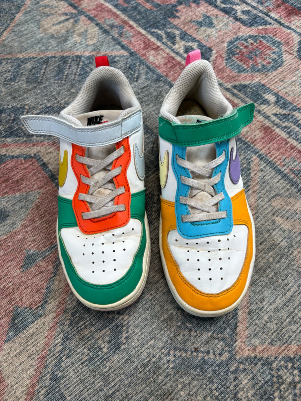 Nike Kids' Colorblock Velcro Sneakers - Multicolor size 3y